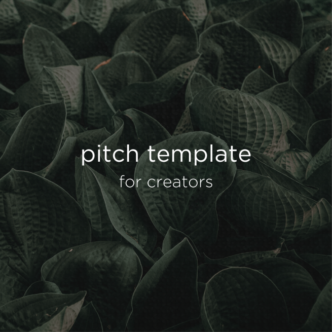 Pitch Template (for creators)